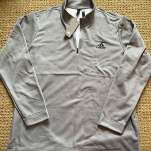 Adidas Men’s grey quarter zip sweater